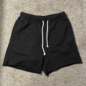 No Boundaries Black Athletic Shorts with White Drawstring